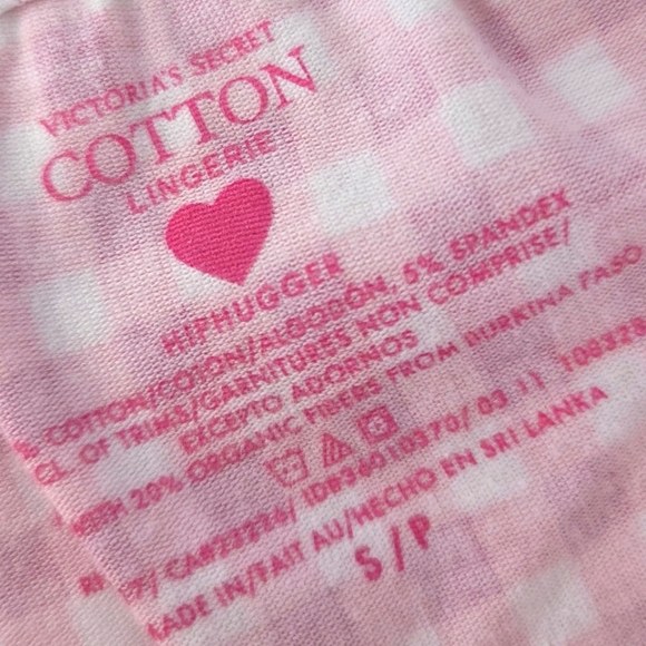 Victoria's Secret Vintage Plaid Low Rise Pink Hiphugger Panty Ruffle Trim NWT - Picture 7 of 12